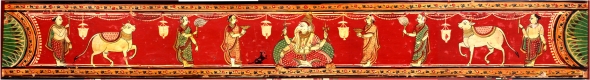 Ganesh, com cabea de elefante  um dos mais adorados deuses hindus.
